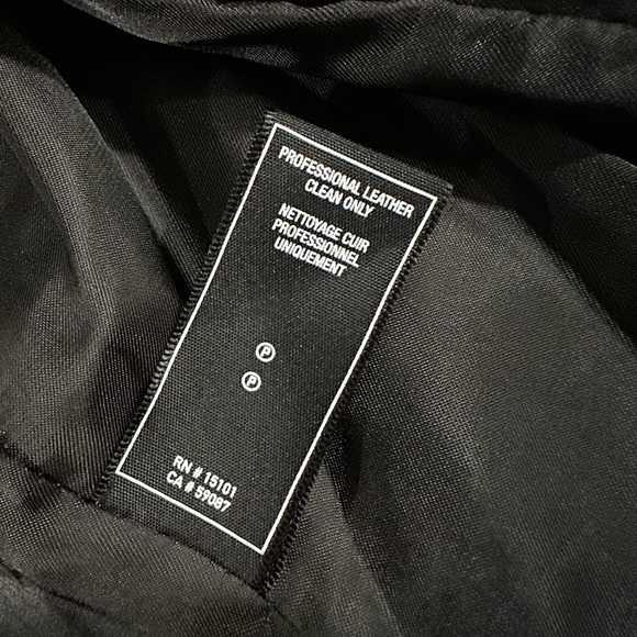 7 for all mankind leather moto jacket black sz S - Picture 4 of 7